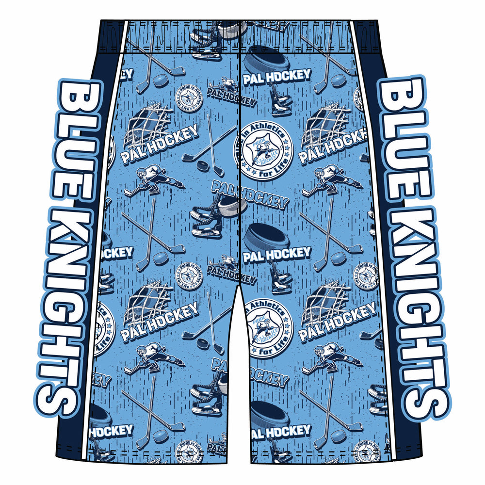 Boys & Mens Blue Knights PAL Hockey Short - 2 lengths!