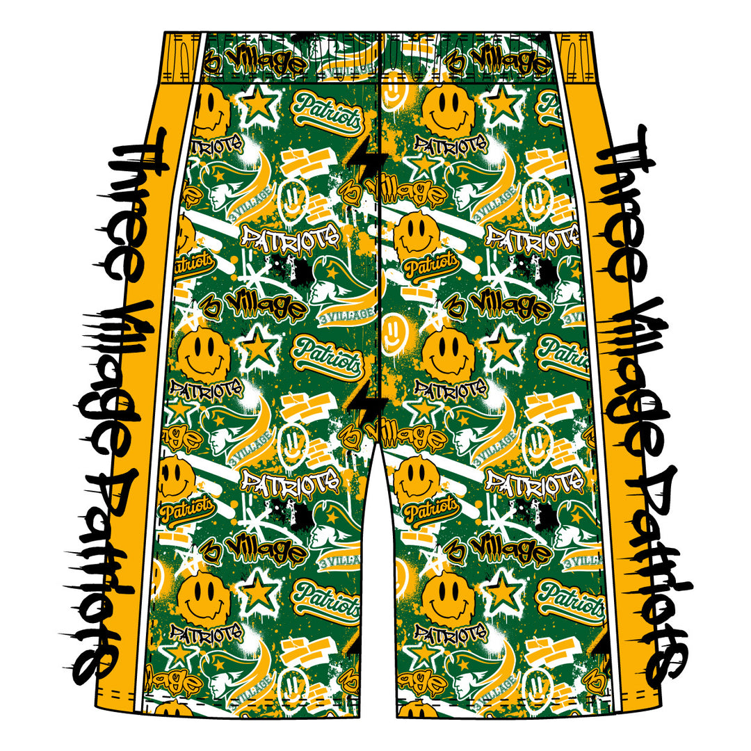 Boys & Mens Three Village Graffiti Short - 2 lengths!
