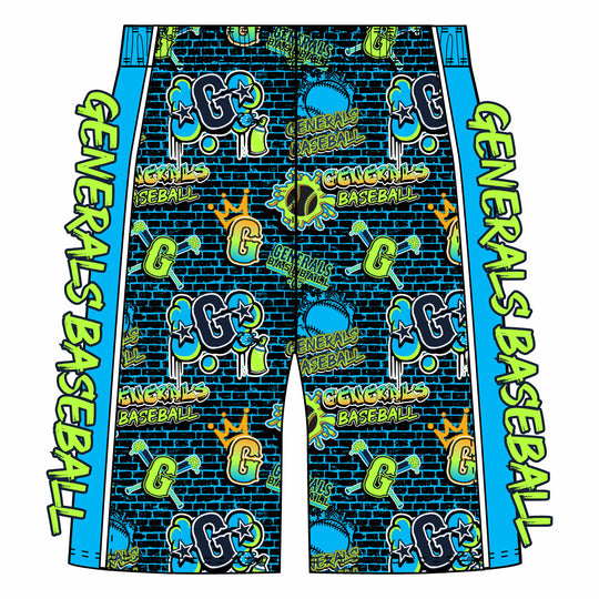 Boys & Mens Generals Baseball Short - 2 lengths!
