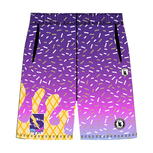 Boys & Mens Sayville Golden Flashes Ice Cream Drip Short - 2 lengths!