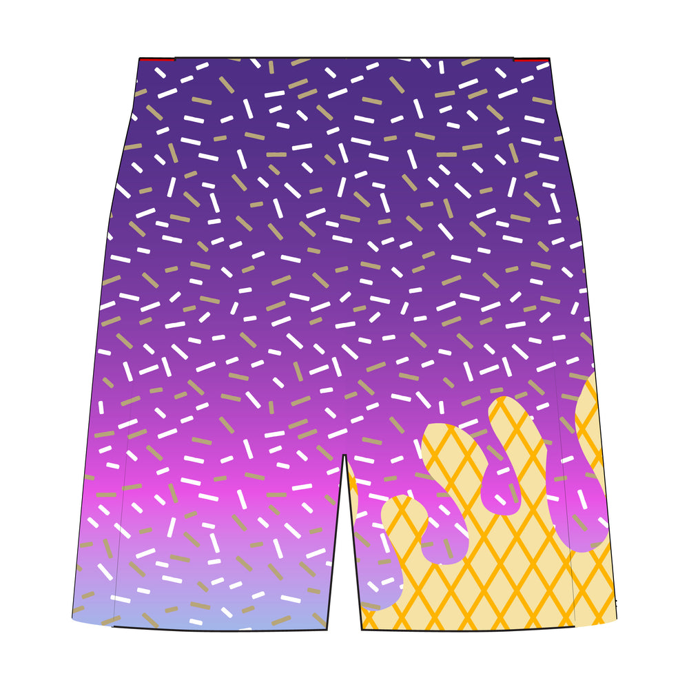 Boys & Mens Sayville Golden Flashes Ice Cream Drip Short - 2 lengths!