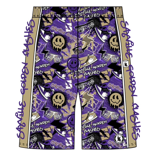 Boys & Mens Sayville Golden Flashes Graffiti Short - 2 lengths!