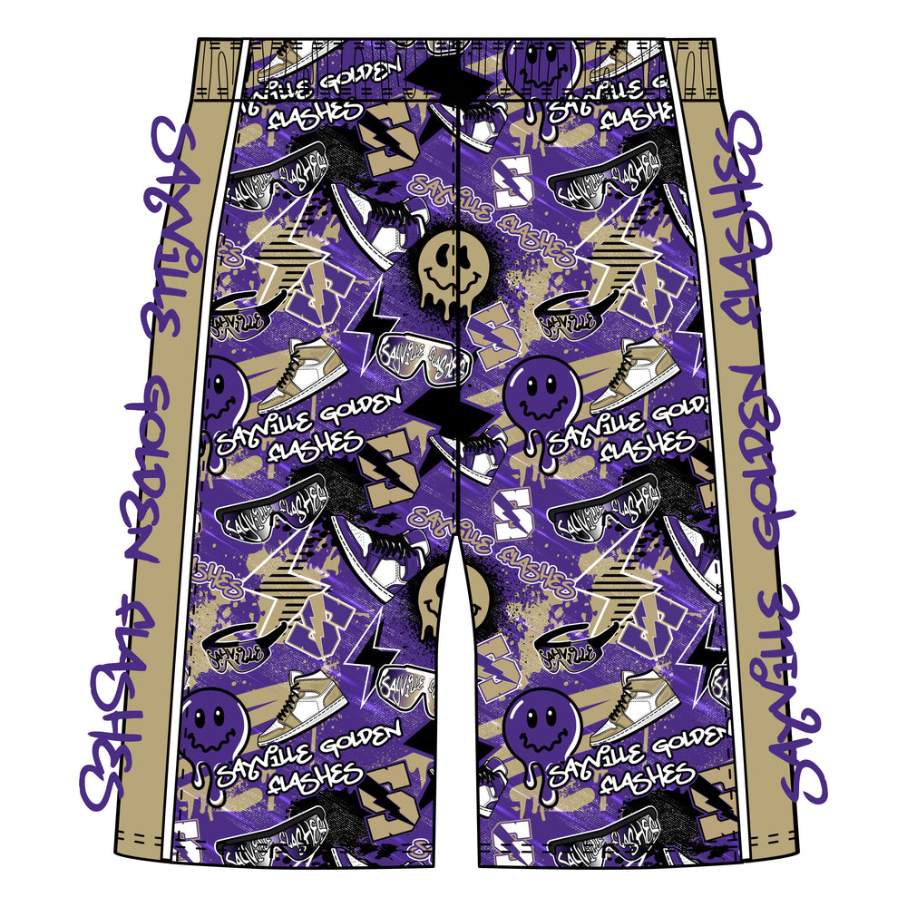 Boys & Mens Sayville Golden Flashes Graffiti Short - 2 lengths!