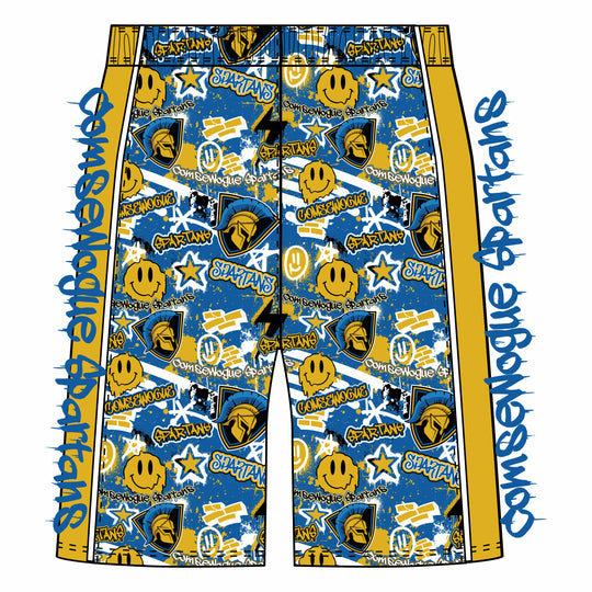 Boys & Mens Comsewogue Spartans Short - 2 lengths!