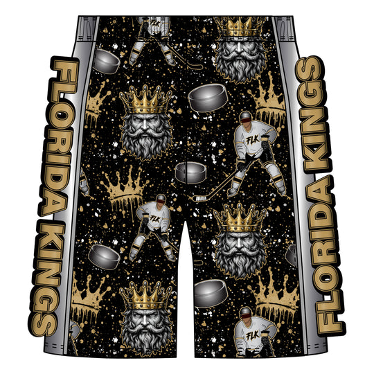 Boys & Mens Florida Kings Splatter Paint Short - 2 lengths!