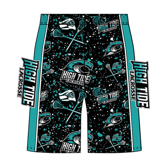 Boys & Mens High Tide Lacrosse Splatter Short - 2 lengths
