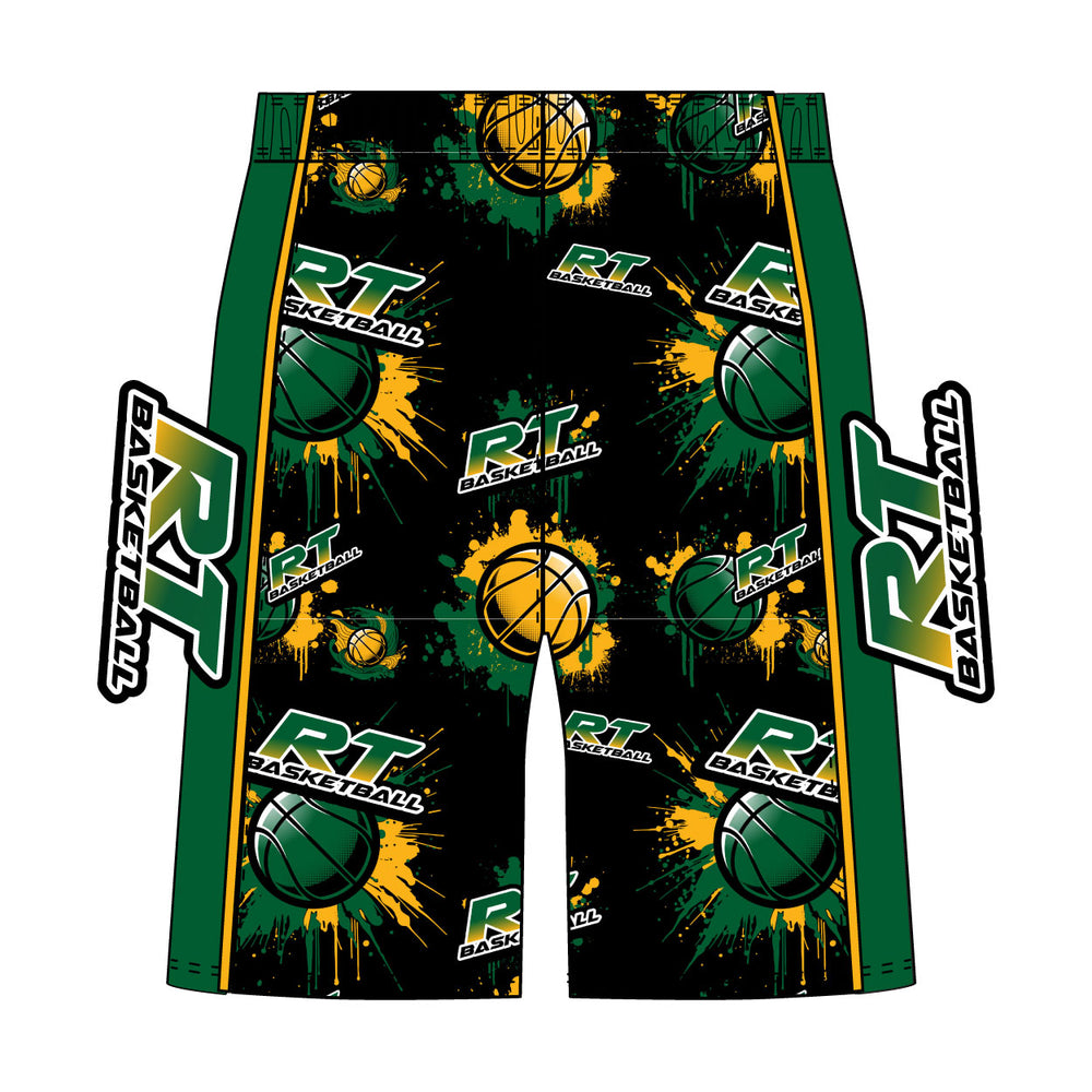 Boys & Mens RT Basketball Splatter Short - 2 lengths