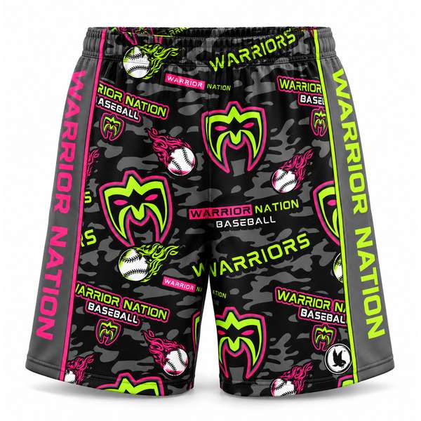 Boys & Mens Warrior Nation Baseball Camo Short - 2 lengths