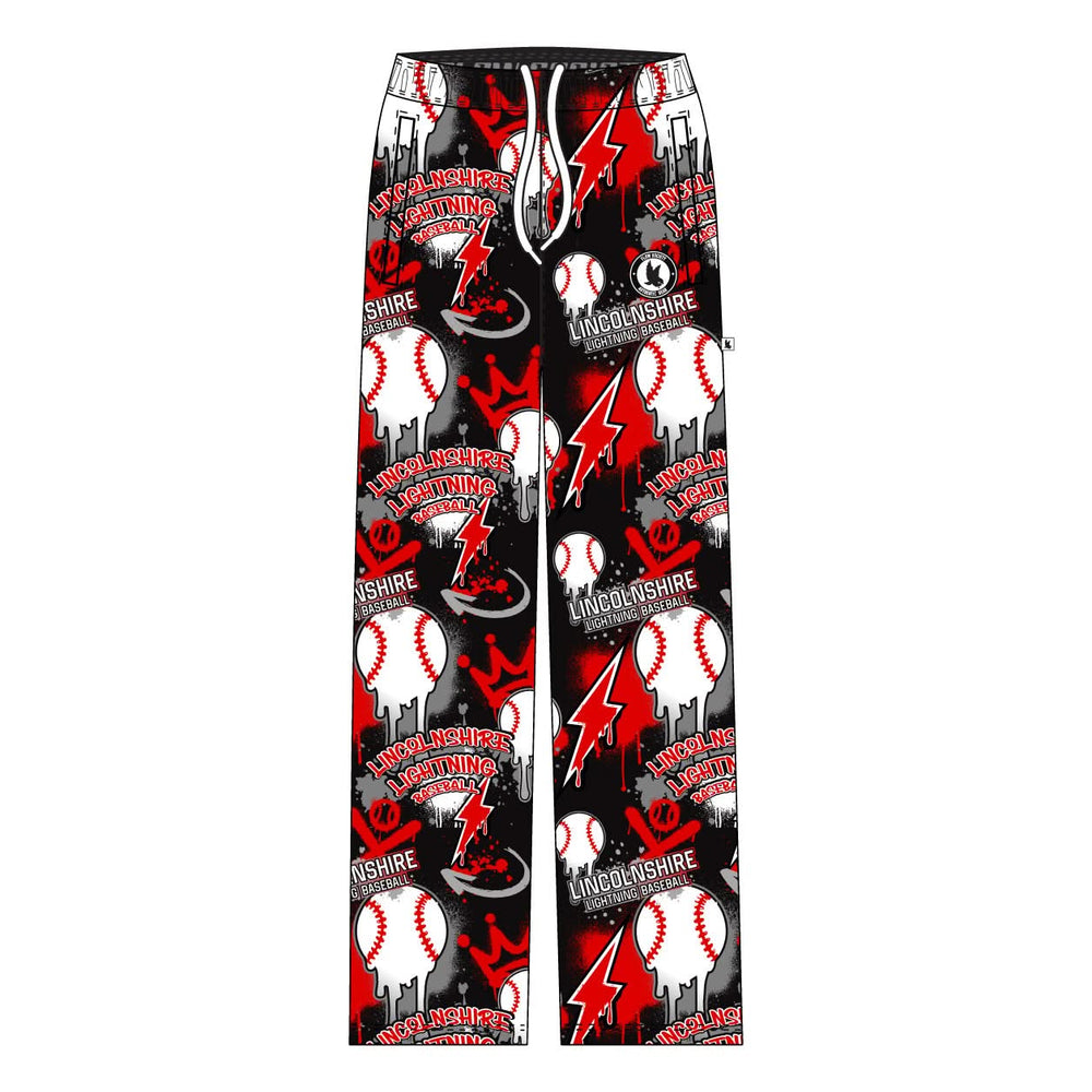 Youth & Adult Lincolnshire Lightning Baseball Drip Lounge Pant - 2 colors!