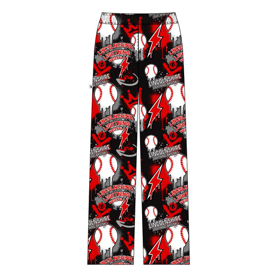 Youth & Adult Lincolnshire Lightning Baseball Drip Lounge Pant - 2 colors!