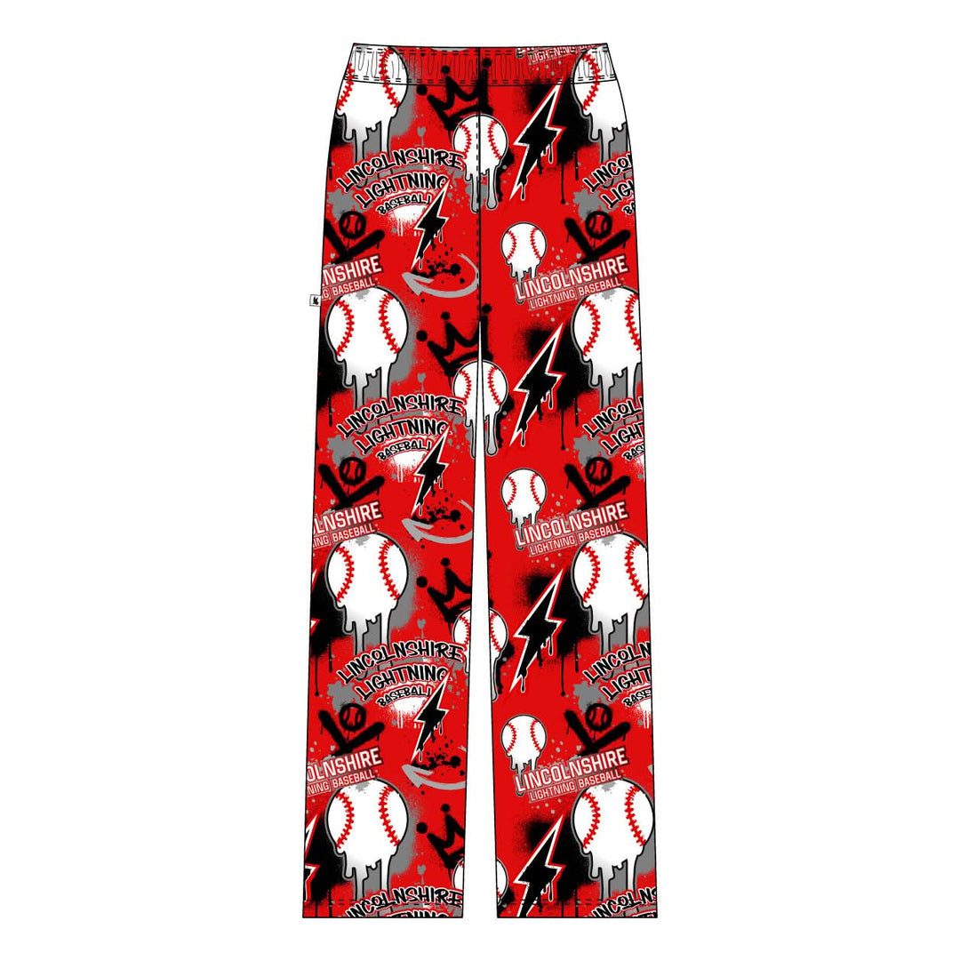 Youth & Adult Lincolnshire Lightning Baseball Drip Lounge Pant - 2 colors!