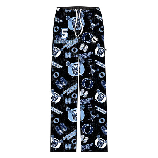 Youth & Adult Oceanside Lacrosse Lounge Pant Black/Blue