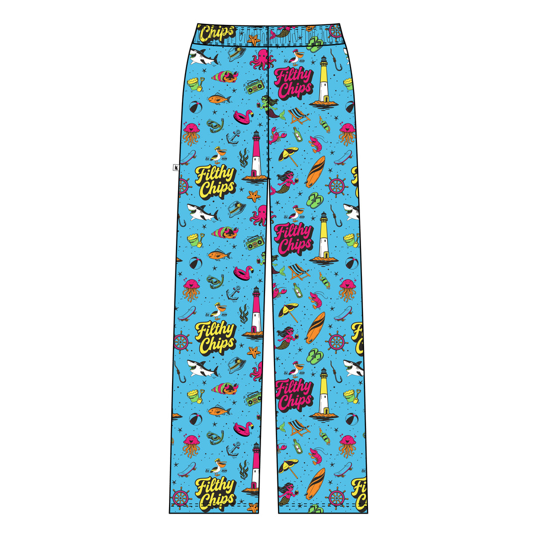 Youth & Adult Filthy Chips × Flow Society Logo Lounge Pant