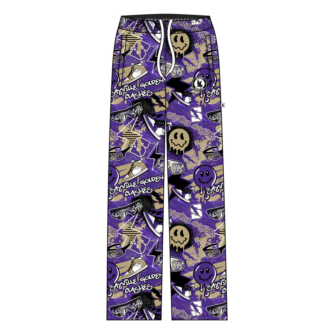Youth & Adult Sayville Golden Flashes Graffiti Lounge Pant