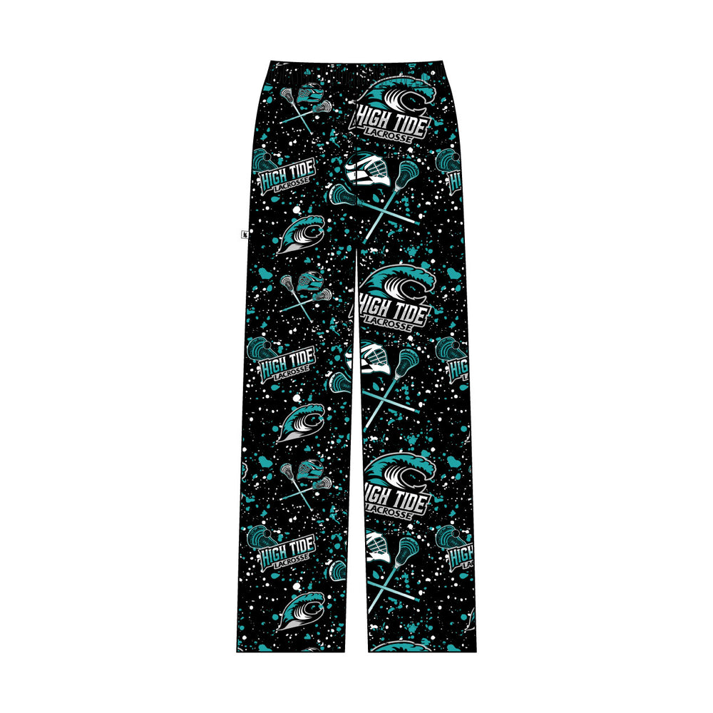 Youth & Adult High Tide Lacrosse Splatter Black & Blue Lounge Pant