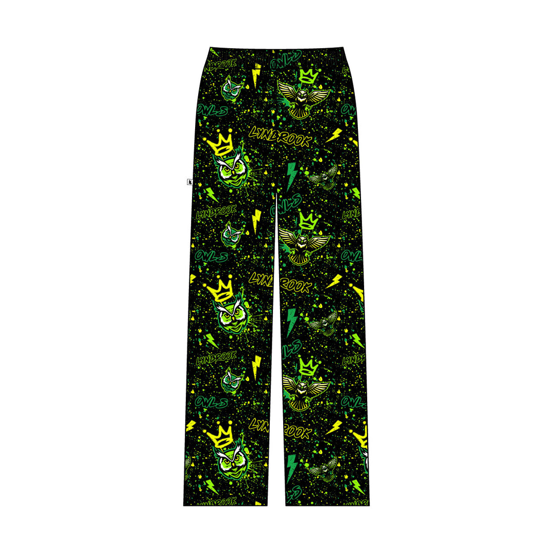 Youth & Adult Lynbrook Owls Splatter Lightning Lounge Pant