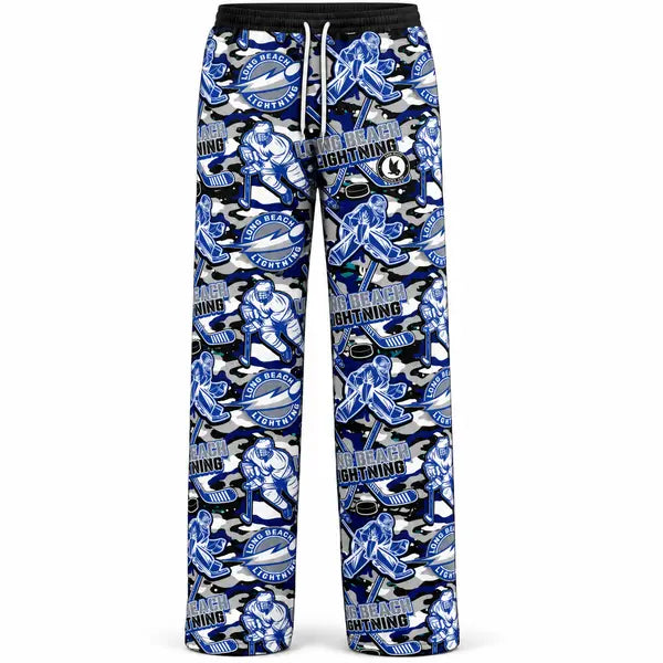 Youth & Adult Long Beach Lightning Hockey Camo Lounge Pant