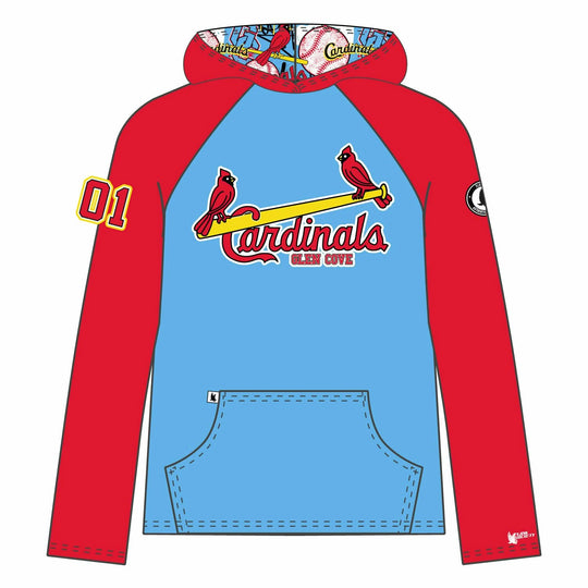 Youth & Adult Glen Cove Cardinals Baseball Hoodie - 2 colors!