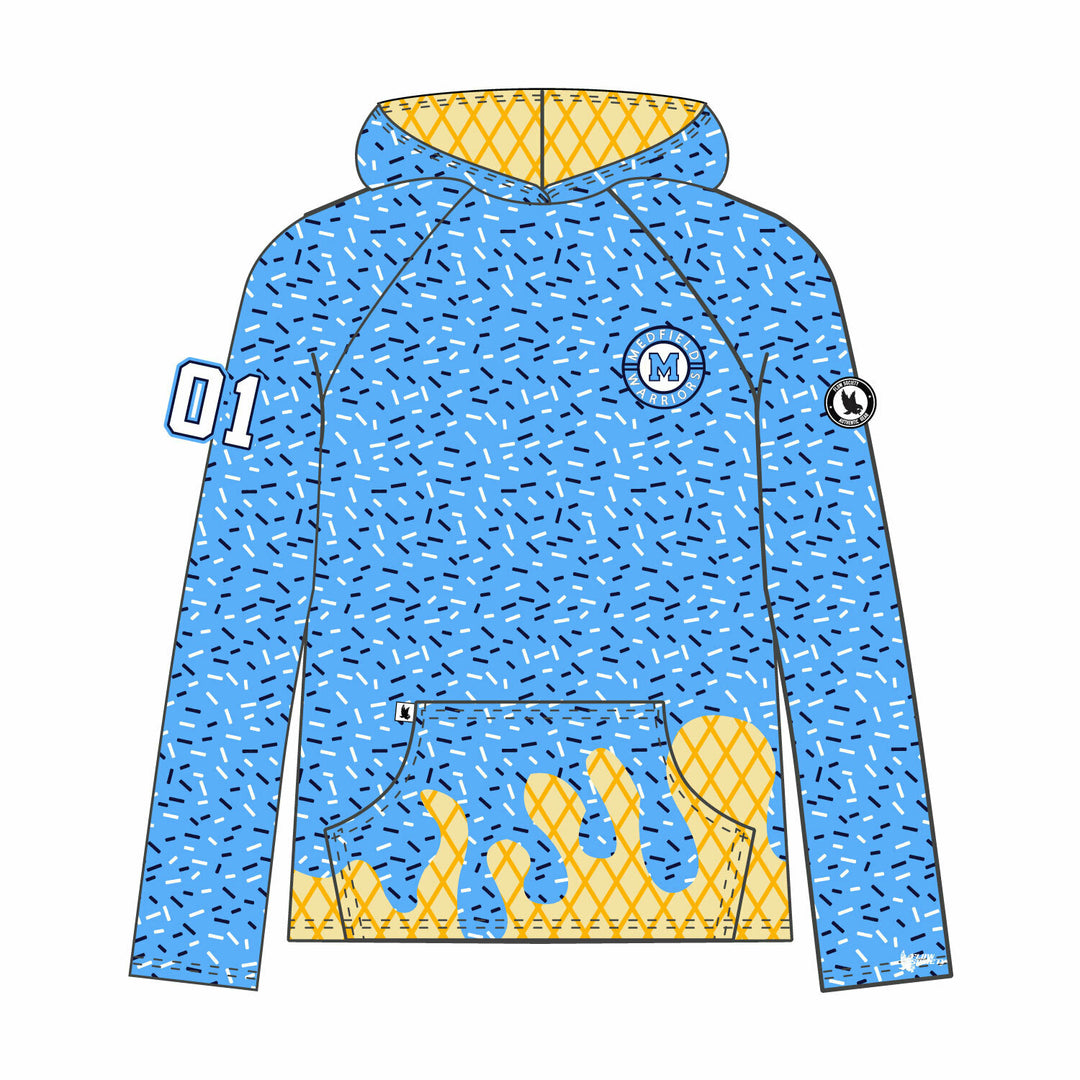Youth & Adult Medfield Warriors Ice Cream Drip Hoodie - 2 colors!