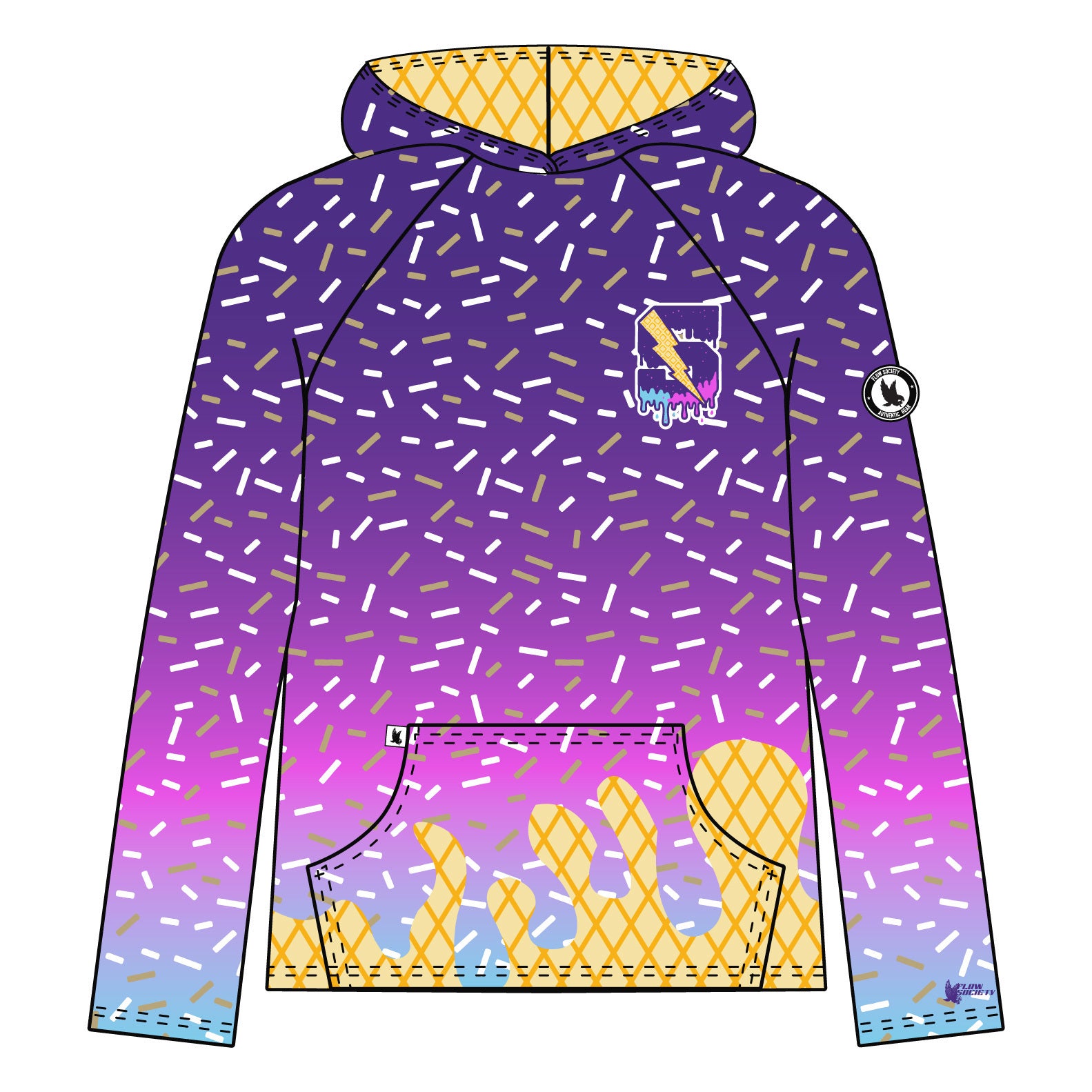 Youth & Adult Sayville Golden Flashes Ice Cream Hoodie