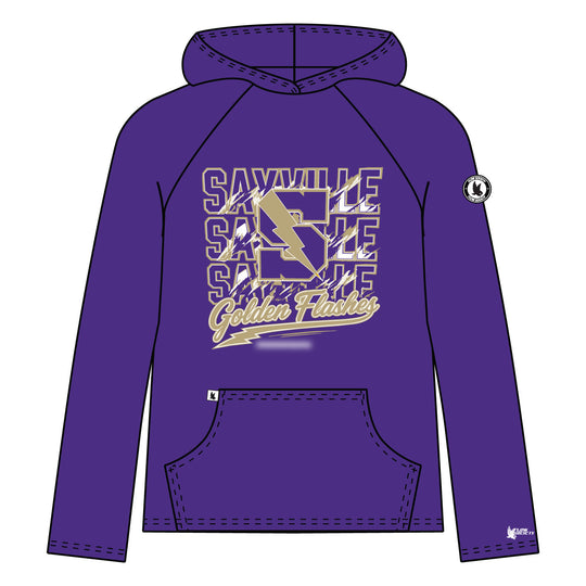 Youth & Adult Sayville Golden Flashes Name Hoodie - 3 colors!