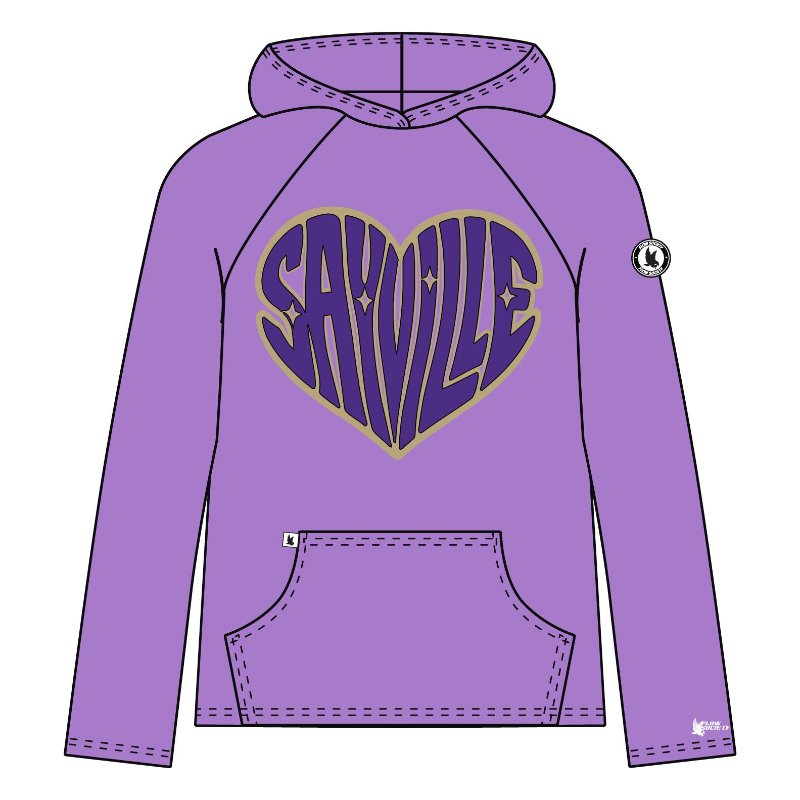 Youth Sayville Heart Hoodie - 4 colors!