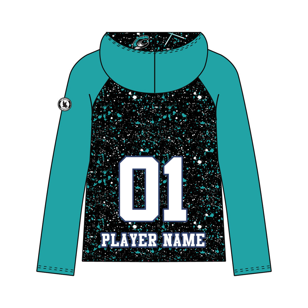 Youth & Adult High Tide Lacrosse Splatter Blue Hoodie