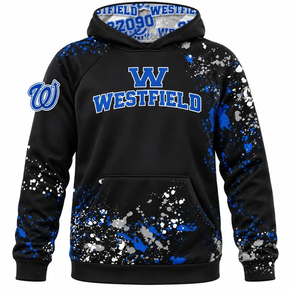 Youth & Adult Westfield Blue Devils Splatter Hoodie