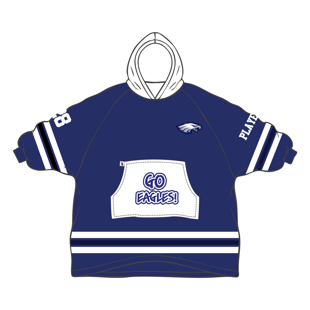 Youth & Adult Hauppauge Eagles Splatter Blanket Hoodie