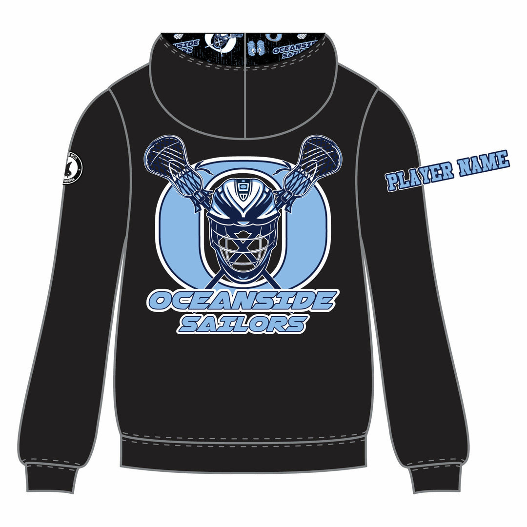 Boys & Mens Oceanside Sailors Lacrosse Zipper Hoodie - 3 colors!
