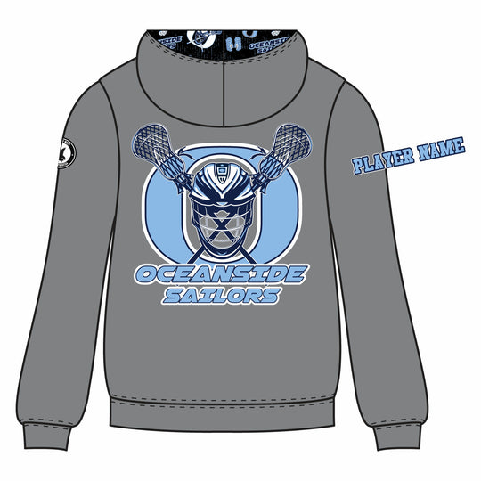 Boys & Mens Oceanside Sailors Lacrosse Zipper Hoodie - 3 colors!