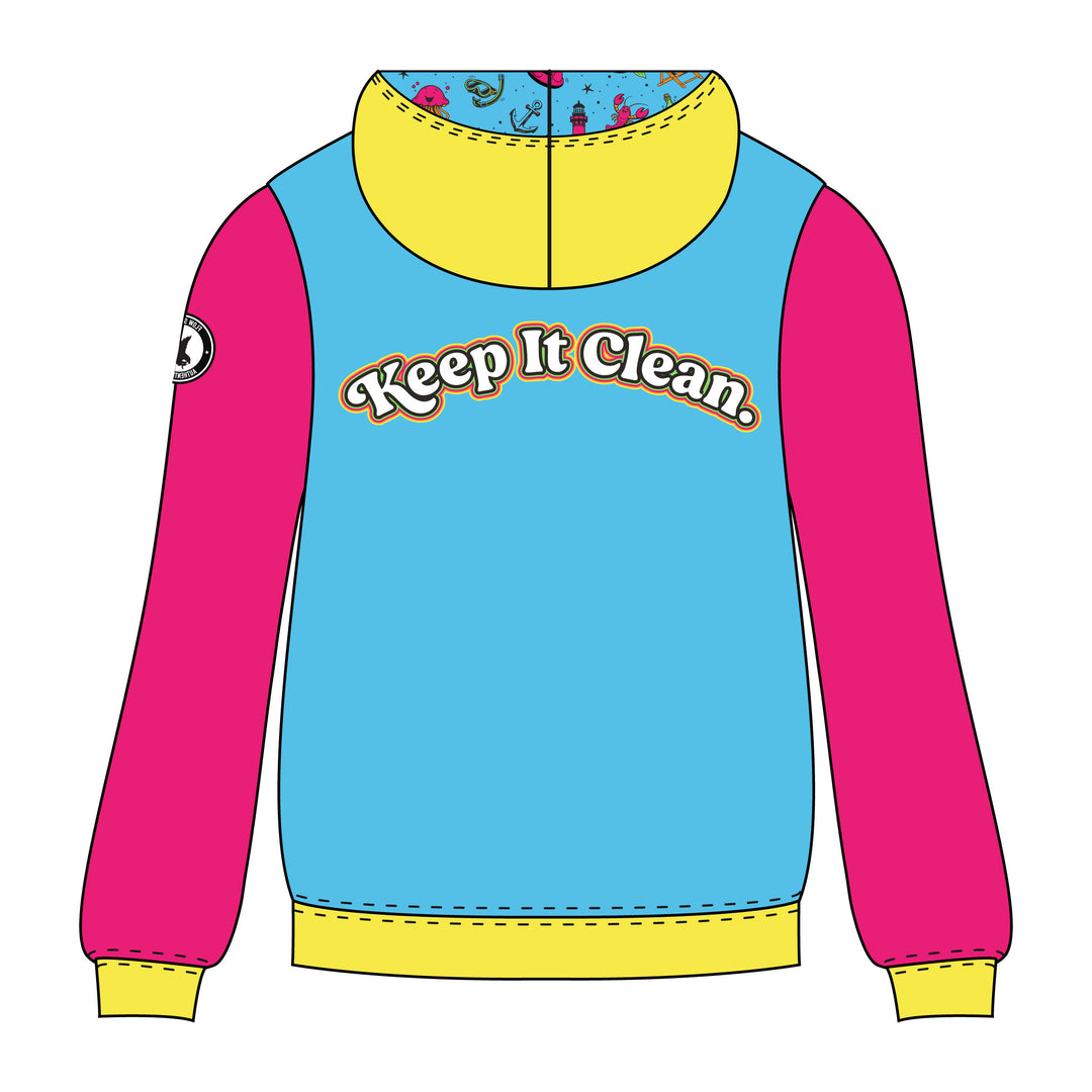 Youth & Adult Filthy Chips × Flow Society “Keep It Clean” Zippered Hoodie