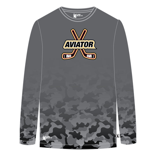 Youth & Adult Aviator Hockey Camo Long Sleeve T-Shirt