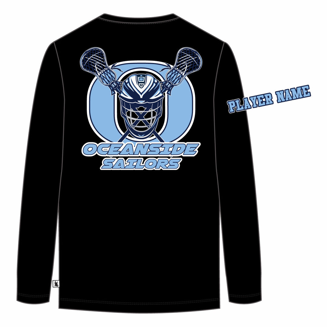 Boys & Mens Oceanside Sailors Lacrosse Long Sleeve Tee Shirt - 3 colors!