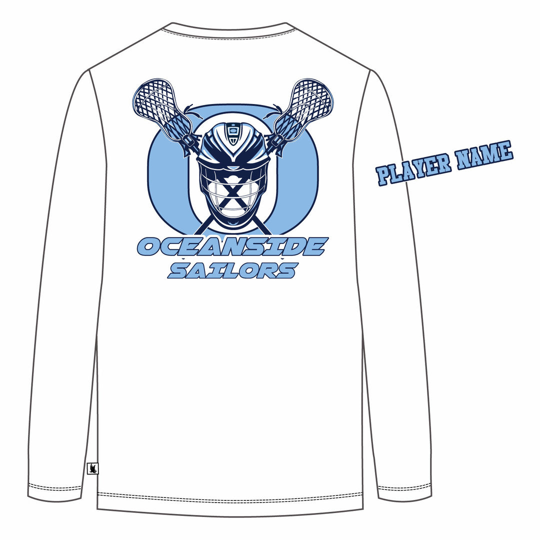 Boys & Mens Oceanside Sailors Lacrosse Long Sleeve Tee Shirt - 3 colors!
