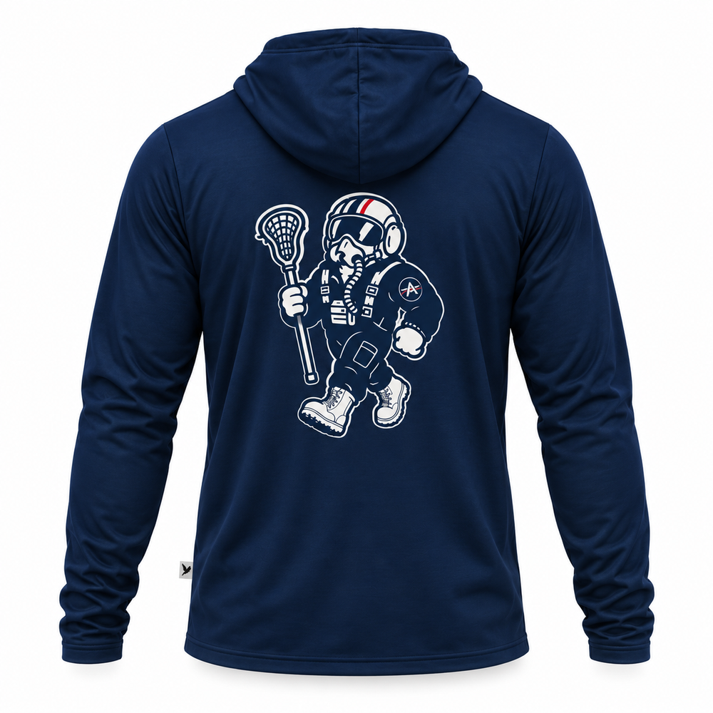 Youth & Adult Advanced Lacrosse Long Sleeved Hooded Tee Shirt - 2 colors