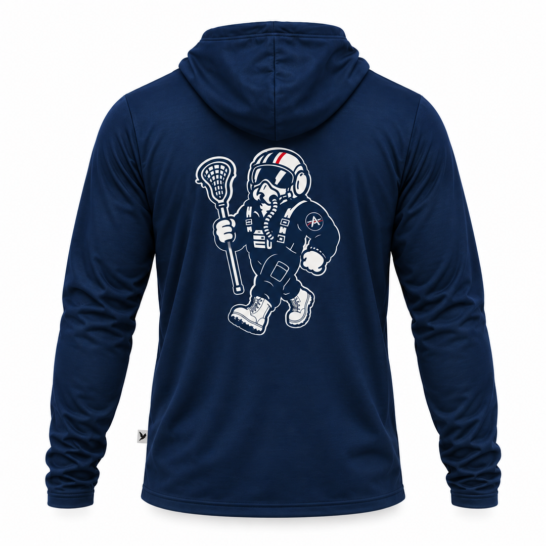 Youth & Adult Advanced Lacrosse Long Sleeved Hooded Tee Shirt - 2 colors