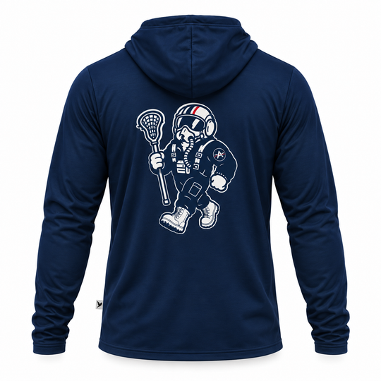 Youth & Adult Advanced Lacrosse Long Sleeved Hooded Tee Shirt - 2 colors