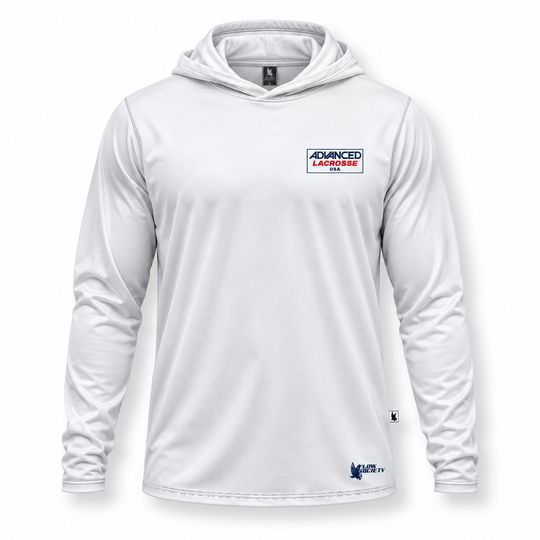 Youth & Adult Advanced Lacrosse Long Sleeved Hooded Tee Shirt - 2 colors