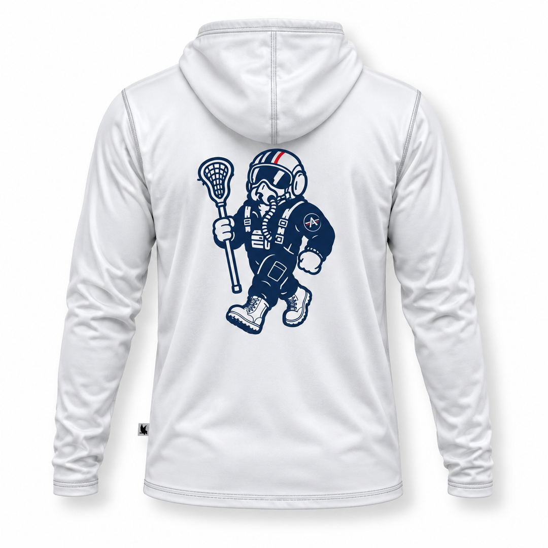 Youth & Adult Advanced Lacrosse Long Sleeved Hooded Tee Shirt - 2 colors