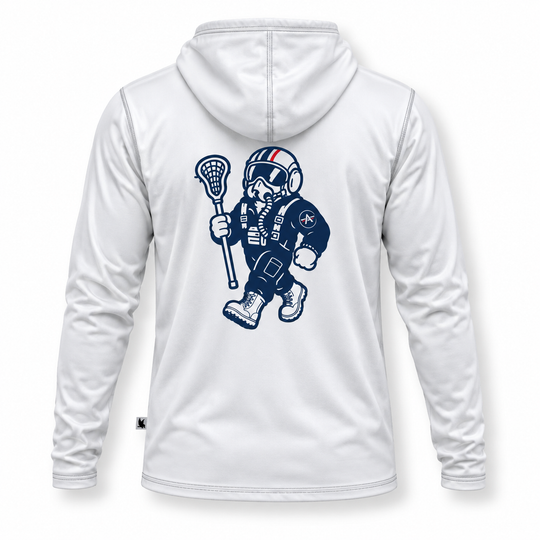 Youth & Adult Advanced Lacrosse Long Sleeved Hooded Tee Shirt - 2 colors