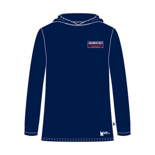 Youth & Adult Advanced Athlete Long Sleeved Hooded Tee Shirt - 2 colors