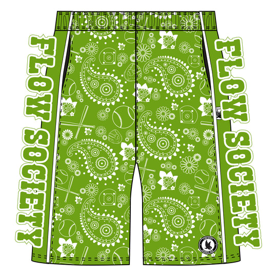 Boys Paisley Baseball Mid-length Short