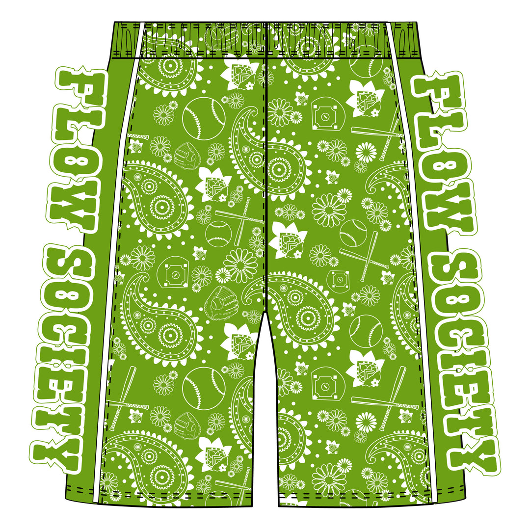 Boys Paisley Baseball Mid-length Short