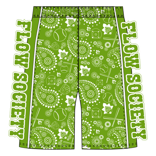 Boys Paisley Baseball Mid-length Short