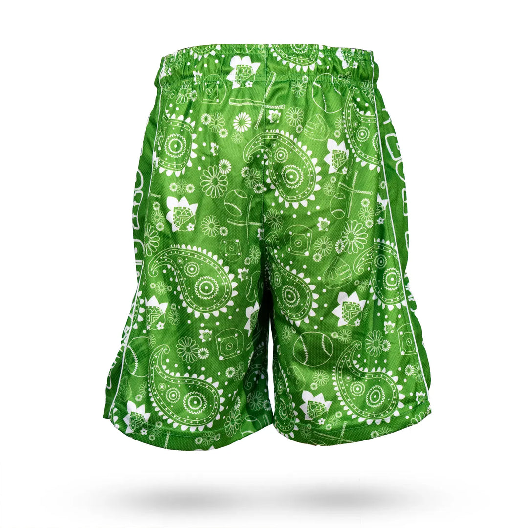 Boys Paisley Baseball Mid-length Short