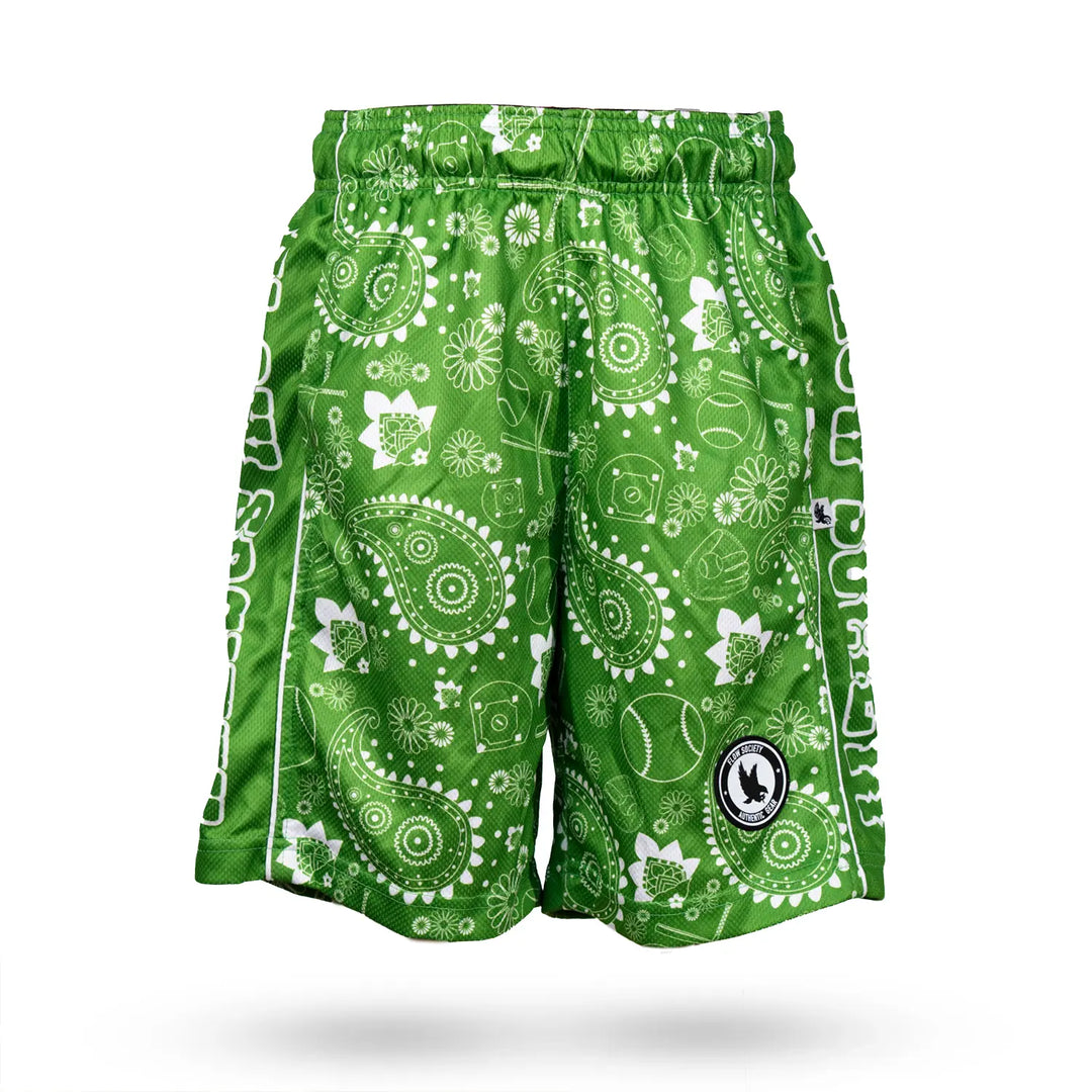 Boys Paisley Baseball Mid-length Short