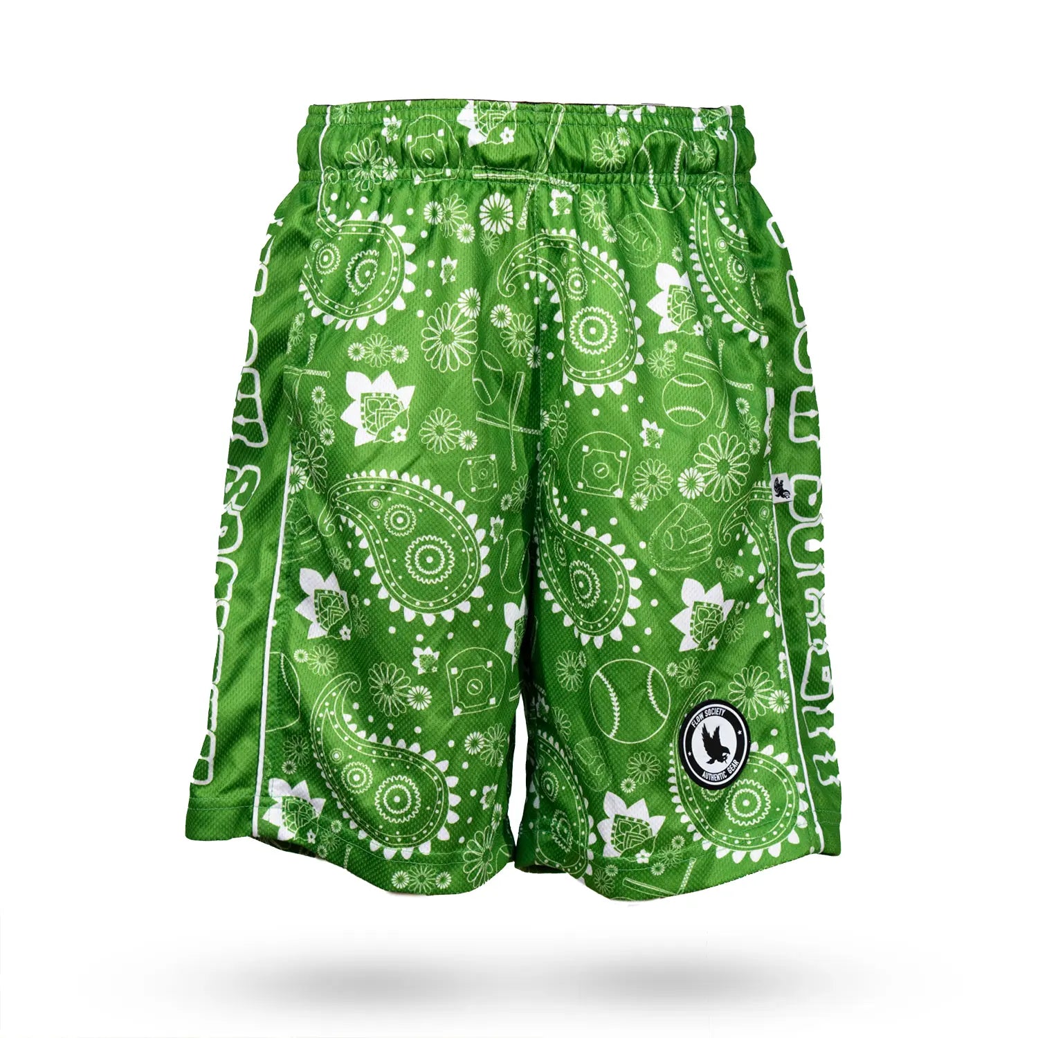 Boys Paisley Baseball Mid-length Short