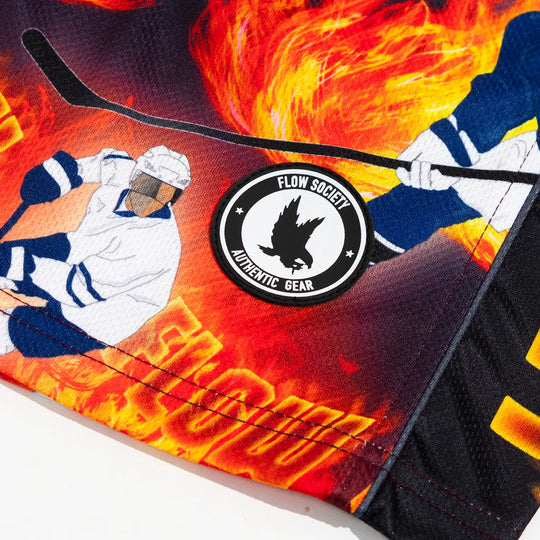 Boys Flaming Hockey 7 inch Short
