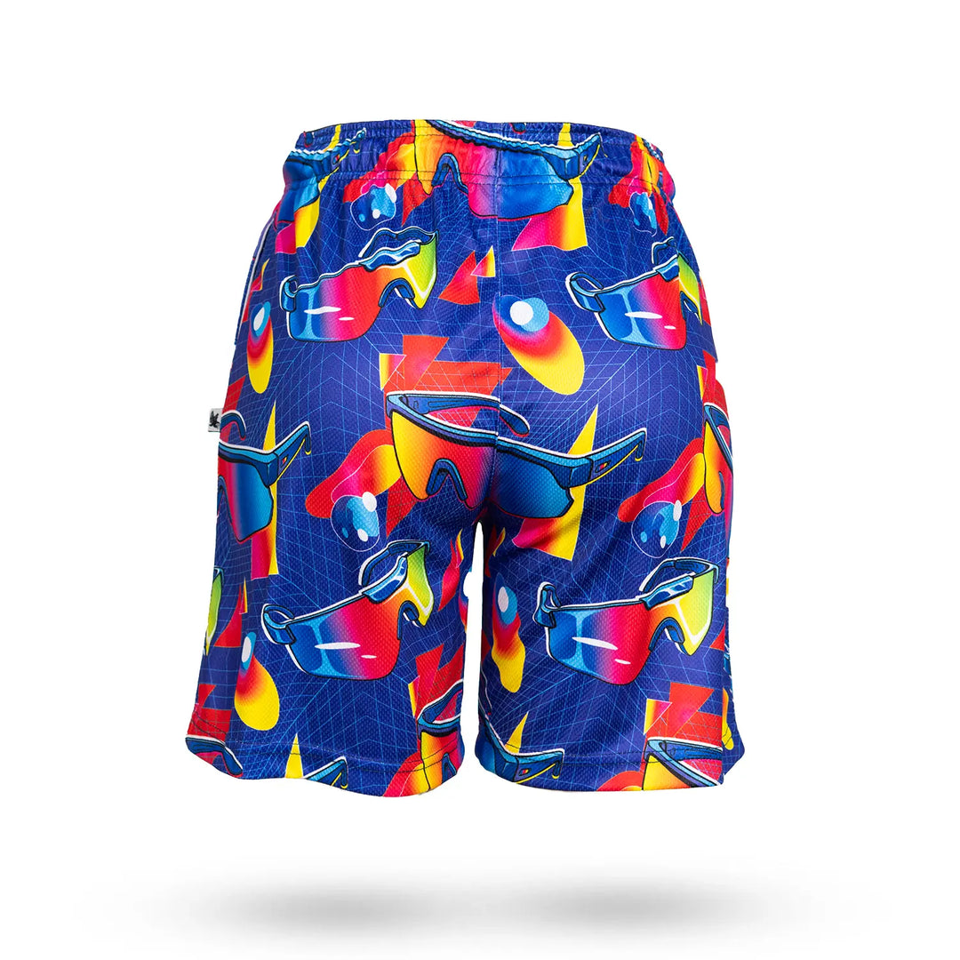 Boys Neon Baseball Shades Mid-length Short